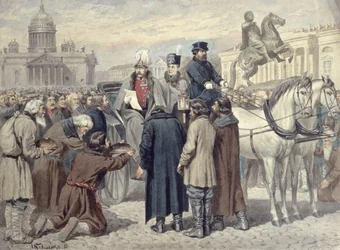 Kaiser Alexander II. verkündet die Emanzipationsreform von 1861, 1880